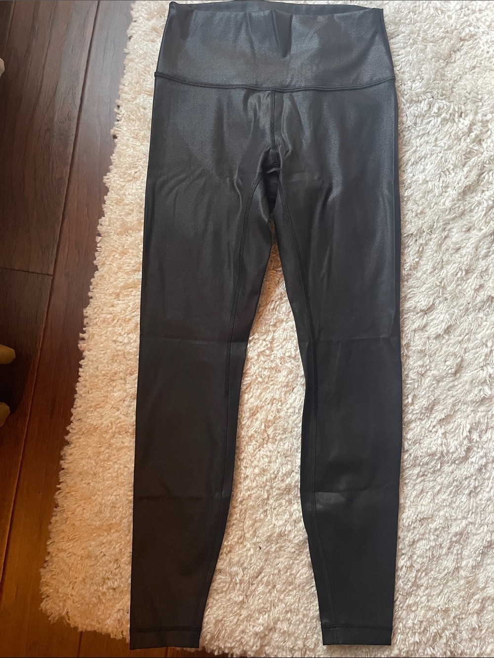 lululemon athletica Black Shiny Jogger Leggings Size 6